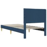 vidaXL Rám postele s čelnou doskou Modrá 100 x 200 cm látka – Obrázok 6