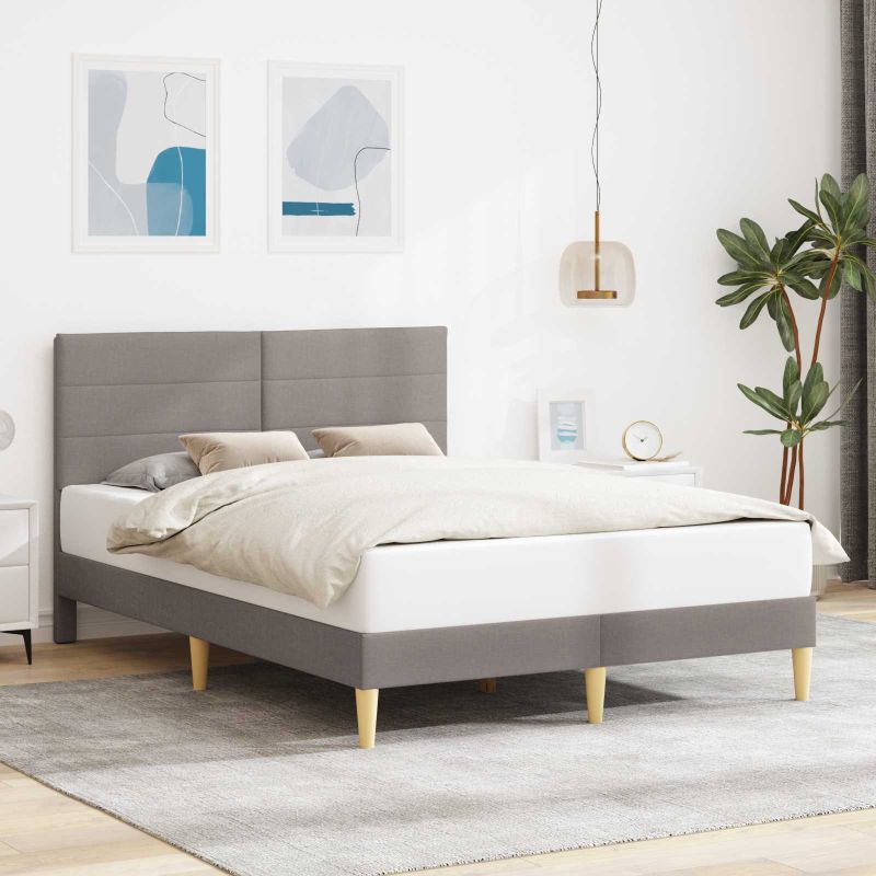 42027574_1.jpg vidaXL Rám postele s čelnou doskou Sivohnedá 120 x 190 cm látka – Obrázok 1