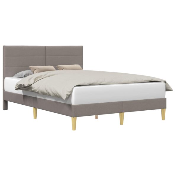vidaXL Rám postele s čelnou doskou Sivohnedá 120 x 190 cm látka – Obrázok 2