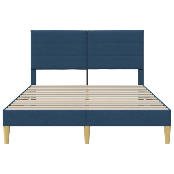 vidaXL Rám postele s čelnou doskou Modrá 120 x 190 cm látka – Obrázok 4