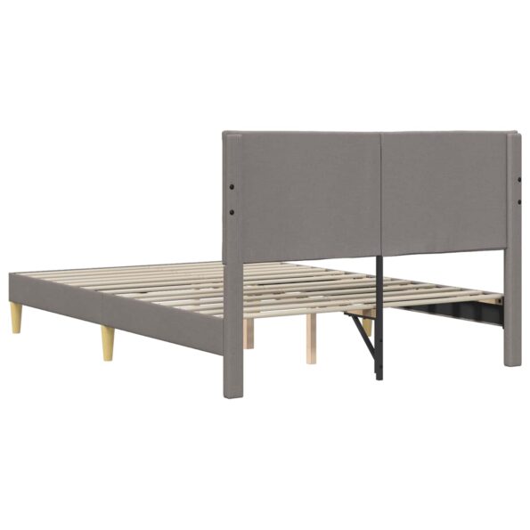 vidaXL Rám postele s čelnou doskou Sivohnedá 140 x 190 cm látka – Obrázok 6