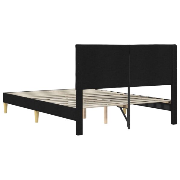 vidaXL Rám postele s čelnou doskou Čierna 140 x 200 cm Látka – Obrázok 6