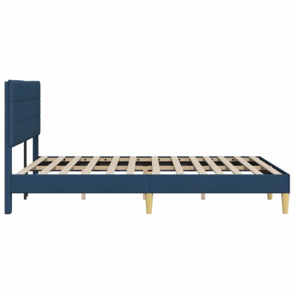 vidaXL Rám postele s čelnou doskou Modrá 140 x 200 cm látka – Obrázok 5