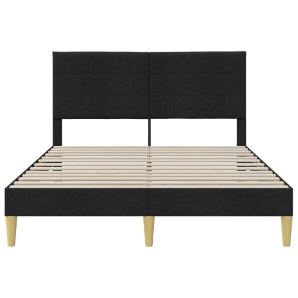 vidaXL Rám postele s čelnou doskou Čierna 160 x 200 cm Látka – Obrázok 4