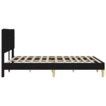vidaXL Rám postele s čelnou doskou Čierna 160 x 200 cm Látka – Obrázok 5