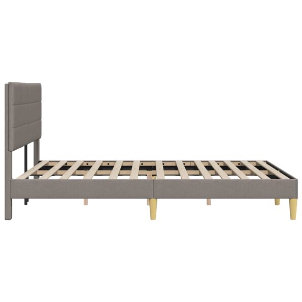 vidaXL Rám postele s čelnou doskou Sivohnedá 160 x 200 cm látka – Obrázok 5