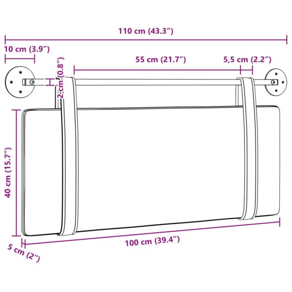 vidaXL Závesná Čelá Nástenný Modrá 100 x 40 cm Kompozitné drevo – Obrázok 12