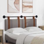 vidaXL Závesná Čelá Nástenný Sivohnedá 140 x 40 cm Kompozitné drevo