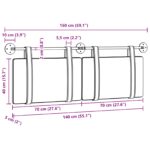 vidaXL Závesná Čelá Nástenný Sivohnedá 140 x 40 cm Kompozitné drevo – Obrázok 12