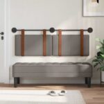 vidaXL Závesná Čelá Nástenný Sivohnedá 140 x 40 cm Kompozitné drevo – Obrázok 3