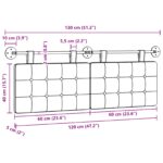 vidaXL Závesná Čelá Nástenný Tmavohnedá 130 x 55 x 5 cm – Obrázok 11