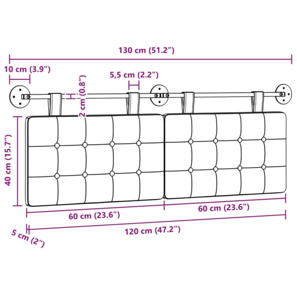 vidaXL Závesná Čelá Nástenný Tmavohnedá 130 x 55 x 5 cm – Obrázok 11
