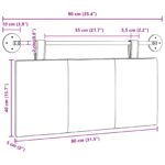 vidaXL Závesná Čelá Nástenný Sivohnedá 90 x 55 x 5 cm látka – Obrázok 11