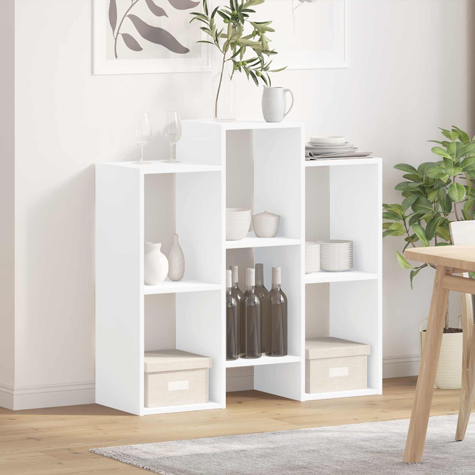 8000404_1.jpg vidaXL Servírovacia skriňa Biela 90 x 30 x 90 cm – Obrázok 1