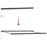 vidaXL | Zatemniteľná markíza | Sivá 400 × 300 cm Polyester a hliník – Obrázok 9
