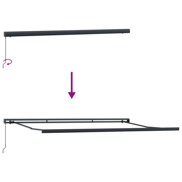 vidaXL | Zatemniteľná markíza | Sivá 400 × 300 cm Polyester a hliník – Obrázok 9