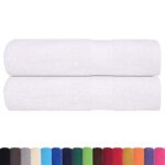 vidaXL Osušky FROGN 2 ks biele 100x150 cm 360 g/m² – Obrázok 2