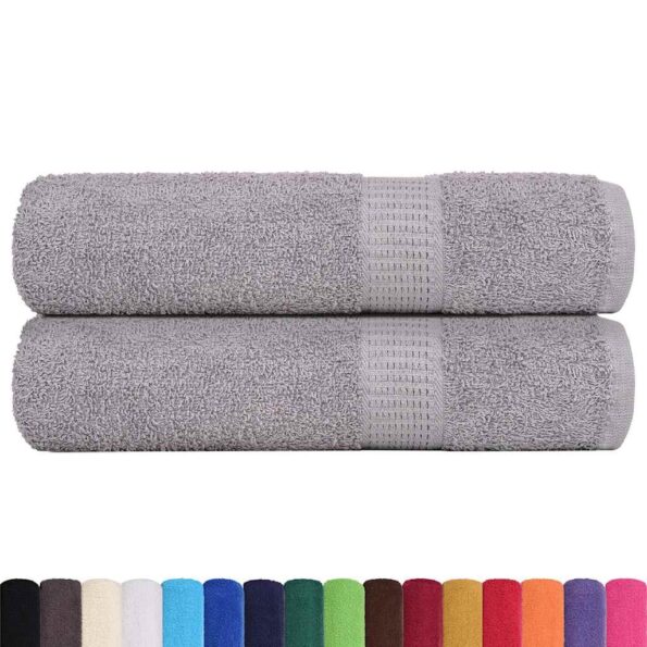 vidaXL Sprchové uteráky FROGN 2 ks sivé 70x140 cm 360 g/m² – Obrázok 2