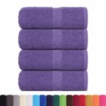 vidaXL Utierky na umývanie FROGN 4 ks fialové 30x30 cm 360 g/m² – Obrázok 2