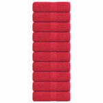 vidaXL Uteráky pre hostí FROGN 10 ks červené 30x50 cm 360 g/m²