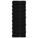 vidaXL Uteráky pre hostí FROGN 10 ks čierne 30x50 cm 360 g/m²