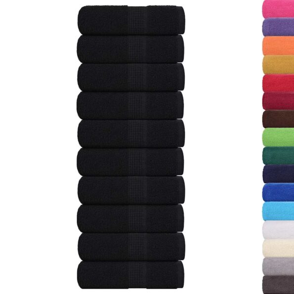 vidaXL Uteráky pre hostí FROGN 10 ks čierne 30x50 cm 360 g/m² – Obrázok 2