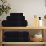 vidaXL Uteráky pre hostí FROGN 10 ks čierne 30x50 cm 360 g/m² – Obrázok 3