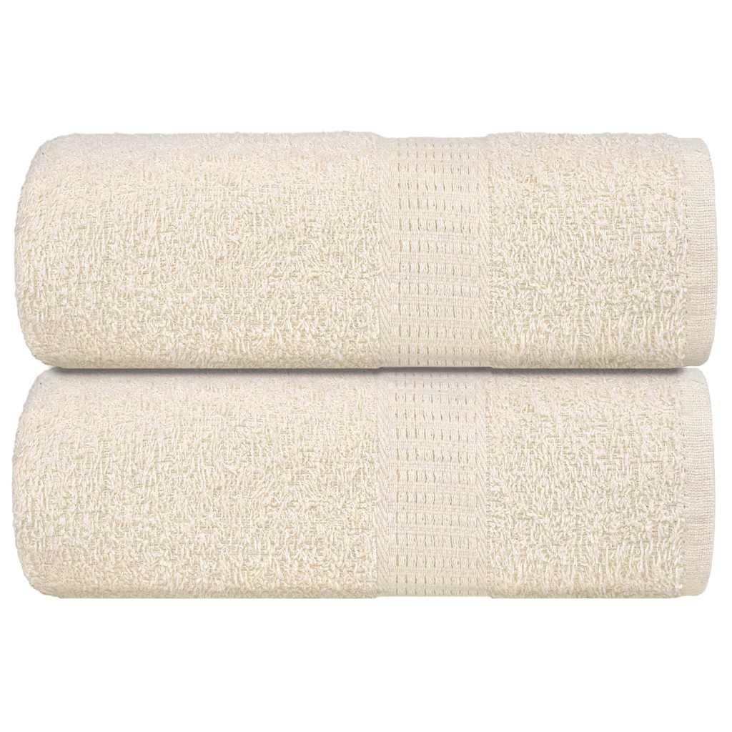136992_1.jpg vidaXL Utierky na umývanie FROGN 2 ks krémové 30x30 cm 360 g/m² – Obrázok 1