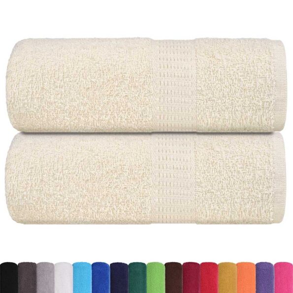 vidaXL Utierky na umývanie FROGN 2 ks krémové 30x30 cm 360 g/m² – Obrázok 2