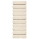 vidaXL Uteráky pre hostí FROGN 10 ks krémové 30x50 cm 360 g/m²