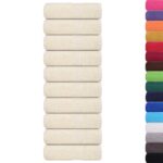vidaXL Uteráky pre hostí FROGN 10 ks krémové 30x50 cm 360 g/m² – Obrázok 2