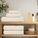 vidaXL Uteráky pre hostí FROGN 10 ks krémové 30x50 cm 360 g/m² – Obrázok 3