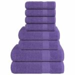 vidaXL 8-dielna sada uterákov FROGN fialová 360 g/m²