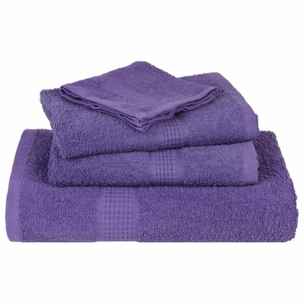 vidaXL 8-dielna sada uterákov FROGN fialová 360 g/m² – Obrázok 4