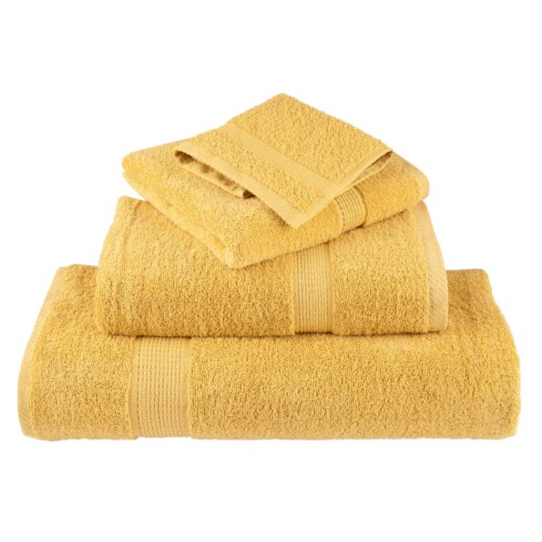 vidaXL Prémiové umývacie utierky SOLUND 10 ks zlaté 30x30 cm 600 g/m² – Obrázok 4