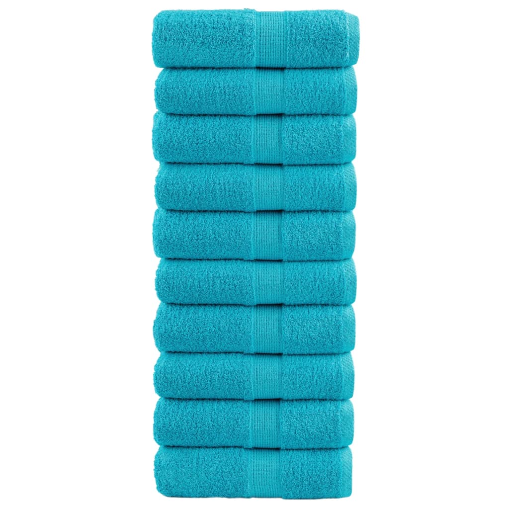 137445_1.jpg vidaXL Prémiové umývacie utierky SOLUND 10 ks tyrkysové 30x30 cm 600 g/m² – Obrázok 1