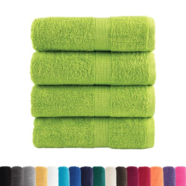 vidaXL Prémiové umývacie utierky SOLUND 4 ks jablkovo zelené 30x30 cm 600 g/m² – Obrázok 2