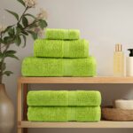 vidaXL Prémiové umývacie utierky SOLUND 4 ks jablkovo zelené 30x30 cm 600 g/m² – Obrázok 3