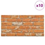 vidaXL Nástenné panely 10 pcs Tehla 100 x 50 cm EPS pena – Obrázok 2