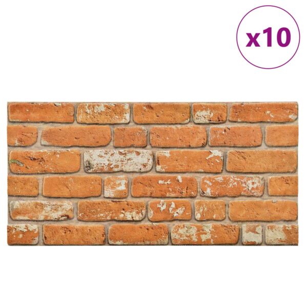 vidaXL Nástenné panely 10 pcs Tehla 100 x 50 cm EPS pena – Obrázok 2