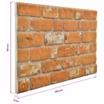 vidaXL Nástenné panely 10 pcs Tehla 100 x 50 cm EPS pena – Obrázok 6