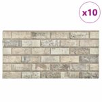vidaXL Nástenné panely 10 pcs Piesková 100 x 50 cm EPS pena – Obrázok 2