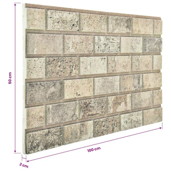 vidaXL Nástenné panely 10 pcs Piesková 100 x 50 cm EPS pena – Obrázok 6