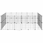 vidaXL 44-panelová klietka pre domáce zvieratá s dvierkami čierna 35x35 cm oceľová – Obrázok 5