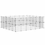 vidaXL 44-panelová klietka pre domáce zvieratá s dvierkami čierna 35x35 cm oceľová – Obrázok 7
