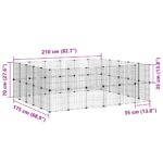 vidaXL 44-panelová klietka pre domáce zvieratá s dvierkami čierna 35x35 cm oceľová – Obrázok 9