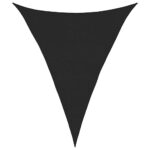 vidaXL Slnečná plachta 160 g/m² trojuholníková čierna 3x4x4 m HDPE – Obrázok 2