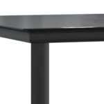 vidaXL Záhradný jedálenský stôl čierny 200x100x74 cm oceľ a tvrdené sklo – Obrázok 6