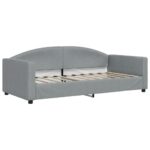 vidaXL Denná posteľ s výsuvným rámom a zásuvkami bez matraca, svetlosivá 100x190 cm – Obrázok 6