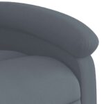 vidaXL Masážne kreslo s polohovacím mechanizmom, tmavošedé zamatové – Obrázok 9
